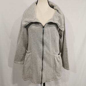 Neon Buddha Zip Jacket in Light Grey - Sz S